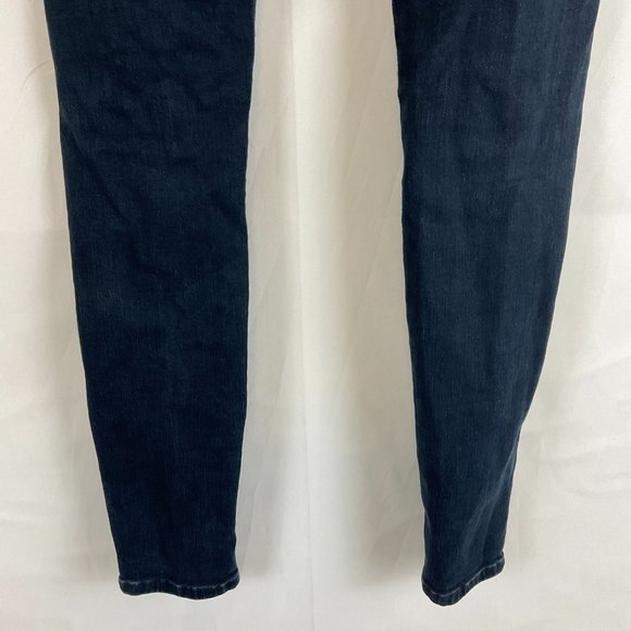 Frame Jeans 25 Le High Skinny Dark Blue Wash Distressed Destroyed - Picture 10 of 11